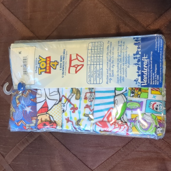 Toy Story 4 Boys 100% Cotton Briefs - Size 8 (5-Pack) - New in Package - Picture 2 of 7